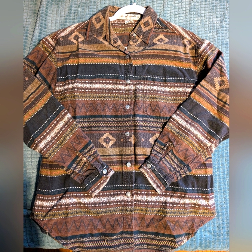Authentic Kokomo Western button down shirt,  Size Large, 90s Retro